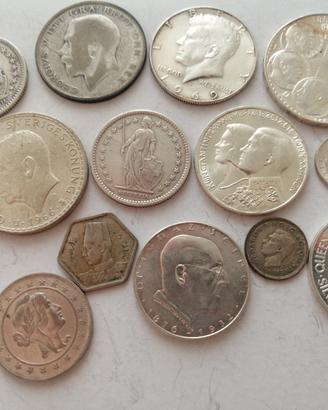 Collezione di monete mondiali in argento 