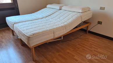 Letto matrimoniale elettrico 2  reti motorizzate