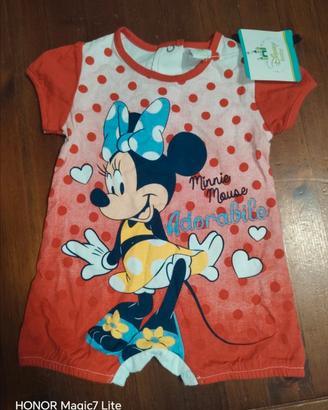 tutina pagliaccetto neonata 3 mesi Disney Minnie 