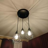 lampadario stile industrial a 3 luci