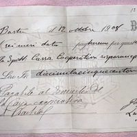 Cartolina Nazista, azione d'epoca, cambiale 10500L