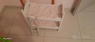letto a castello per bambole