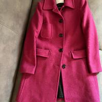 Cappotto Lungo Mango Fucsia in misto lana XS
