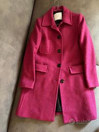 Cappotto Lungo Mango Fucsia in misto lana XS