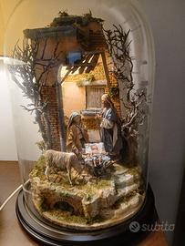 Campana di vetro con presepe Angela Tripi
