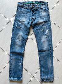 Jeans Slim Fit Outfit Italy Blu Tg.M
