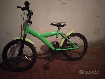 bici per bambino colore verde fluo
