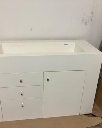 Mobile lavandino in corian 50 x 105 cm
