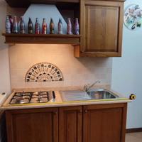 Cucina componibile 157 cm legno e marmo