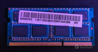 RAM Notebook 4GB DDR3 1600MHz Ramaxel