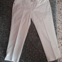 Pantaloni 3/4 bianchi Motivi