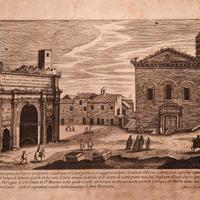 foro romano antica stampa originale 1600