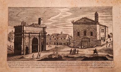 foro romano antica stampa originale 1600