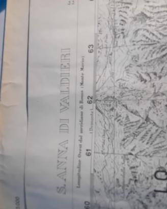 vecchie cartine topografiche  valle susa
