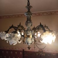 lampadario Capodimonte a sei luci