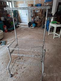 carrello scrivania porta pc  in metallo