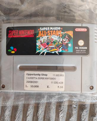 Cartuccia videogioco SNES Super Mario All Stars