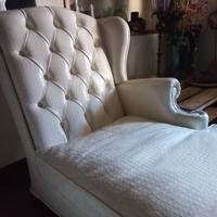 dormeuse pelle bianca stampa coccodrillo