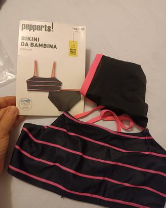 Costume due pezzi bambina 10/12 anni