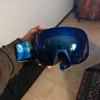 Maschera snowboard lente blu + lente gialla