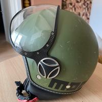 Casco jet Momo Desing verdone militare opaco
