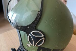 Casco jet Momo Desing verdone militare opaco