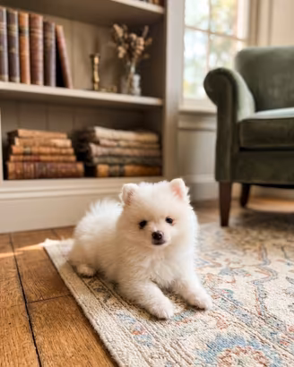 Cuccioli di volpino pomerania e papillon