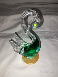 Sculture vintage a forma di cigno in vetro MURANO