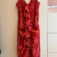 Vestito Moschino  rosso animalier