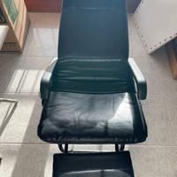 Poltrona Relax Pieghevole e Poggiapiedi - Ecopelle