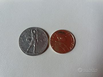 Monete Città del Vaticano 50 Cent e 5 lire