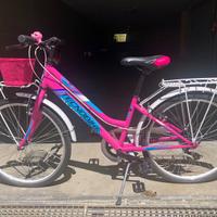 Bici da bambina TECNOBIKE - 6/12 anni, 6 velocità