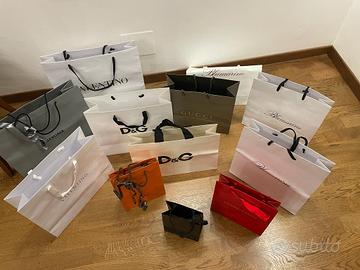 Borse in carta di diverse marche di lusso