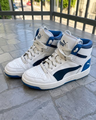 Puma Rebound V6 Mid Sneakers Bianche/Blu – Taglia