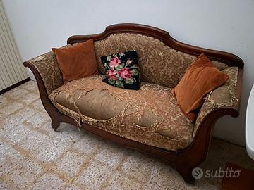 Divano 2 posti vintage da rifoderare