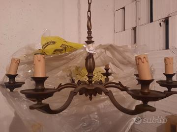 Lampadario in ottone