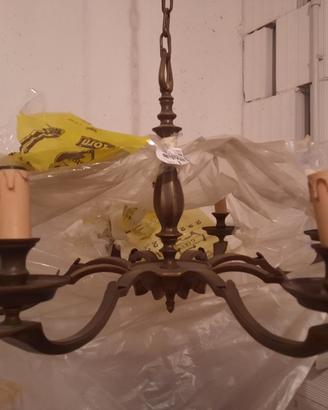 Lampadario in ottone