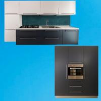 Cucina Bianco/Grigio con Basi Sospese