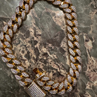 Collana iced out ghiacciata hip-hop zircone vvs