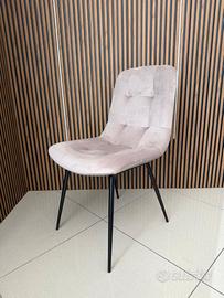 SEDIA IN VELLUTO ANTIMACCHIA BEIGE