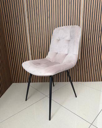 SEDIA IN VELLUTO ANTIMACCHIA BEIGE