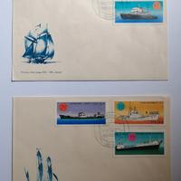 7 buste primo giorno Navi polacche 1971-1986