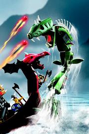 lego drago verde nave vikings 