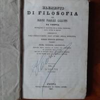 Antichi libri filosofia 1842 Barone Galluppi