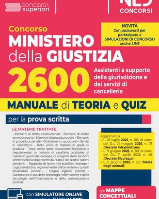 Libro Concorso Ministero della Giustizia 2600