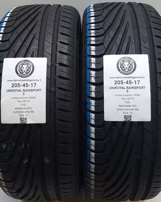 2 GOMME 205 45 17 UNIROYAL A49084