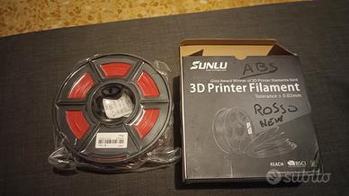 Filamento ABS ROSSO 1 KG PER STAMPANTE 3D NUOVO