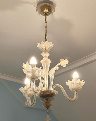 Lampadario in vetro Murano