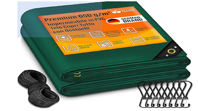 Telone di copertura con occhielli