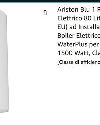 Ariston Blu 1 R V - Scaldabagno Elettrico 80 Litri